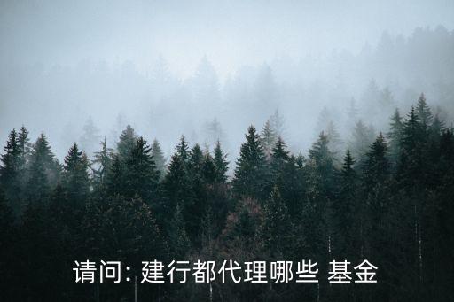 請(qǐng)問(wèn): 建行都代理哪些 基金