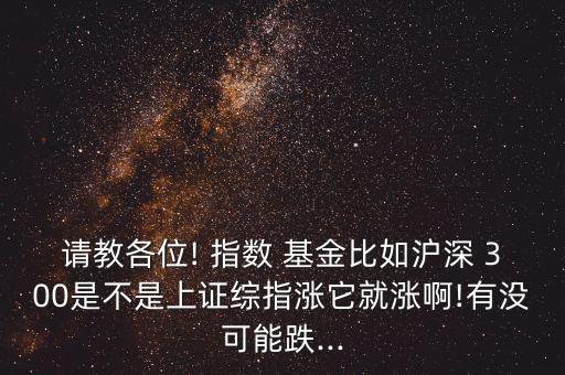 請(qǐng)教各位! 指數(shù) 基金比如滬深 300是不是上證綜指漲它就漲啊!有沒可能跌...