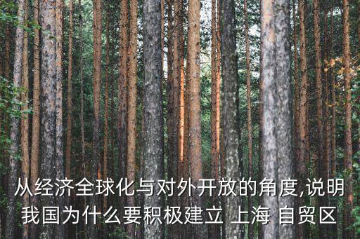 從經(jīng)濟(jì)全球化與對(duì)外開放的角度,說明我國為什么要積極建立 上海 自貿(mào)區(qū)