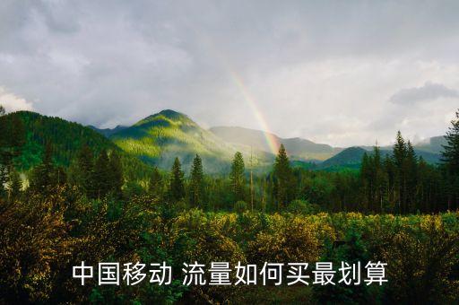 中國(guó)移動(dòng) 流量如何買最劃算