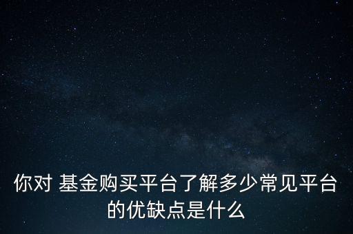 你對(duì) 基金購(gòu)買平臺(tái)了解多少常見(jiàn)平臺(tái)的優(yōu)缺點(diǎn)是什么
