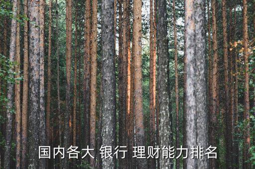 國內各大 銀行 理財能力排名