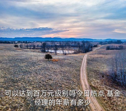 可以達(dá)到百萬元級別嗎今日熱點(diǎn) 基金經(jīng)理的年薪有多少