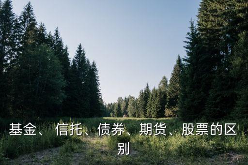 基金、 信托、債券、期貨、股票的區(qū)別