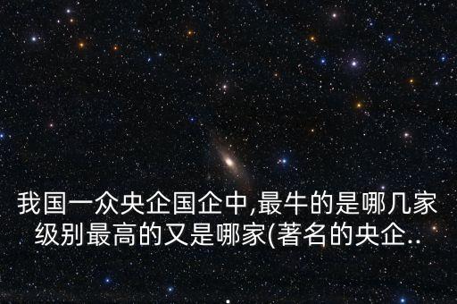我國(guó)一眾央企國(guó)企中,最牛的是哪幾家級(jí)別最高的又是哪家(著名的央企...