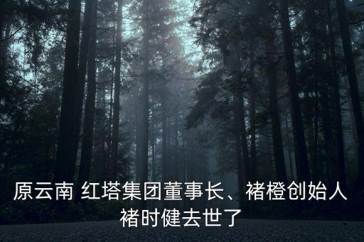 原云南 紅塔集團董事長、褚橙創(chuàng)始人褚時健去世了