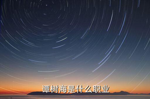  譚樹海是什么職業(yè)
