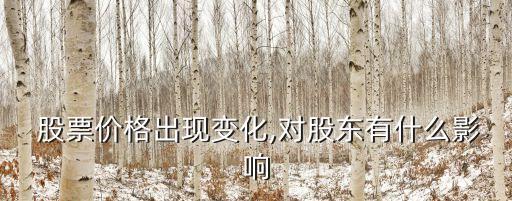  股票價(jià)格出現(xiàn)變化,對股東有什么影響