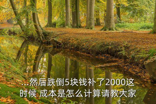 ...然后跌倒5塊錢補(bǔ)了2000這時候 成本是怎么計算請教大家