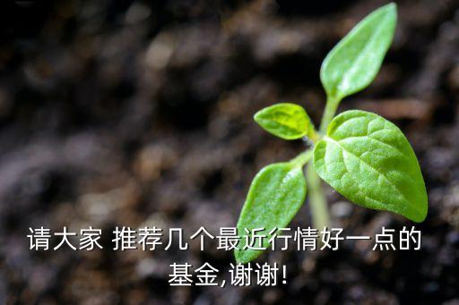 請大家 推薦幾個最近行情好一點(diǎn)的 基金,謝謝!