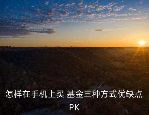 怎樣在手機(jī)上買 基金三種方式優(yōu)缺點(diǎn)PK