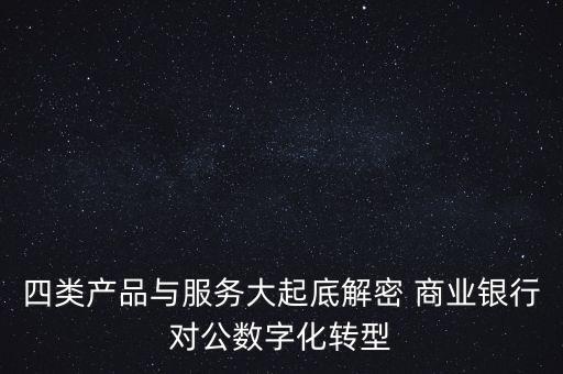 四類(lèi)產(chǎn)品與服務(wù)大起底解密 商業(yè)銀行對(duì)公數(shù)字化轉(zhuǎn)型