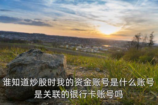 誰知道炒股時我的資金賬號是什么賬號是關聯(lián)的銀行卡賬號嗎