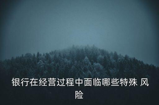  銀行在經(jīng)營過程中面臨哪些特殊 風險