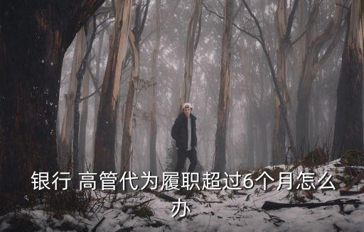  銀行 高管代為履職超過6個(gè)月怎么辦