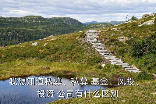我想知道私募、私募 基金、風(fēng)投、 投資 公司有什么區(qū)別