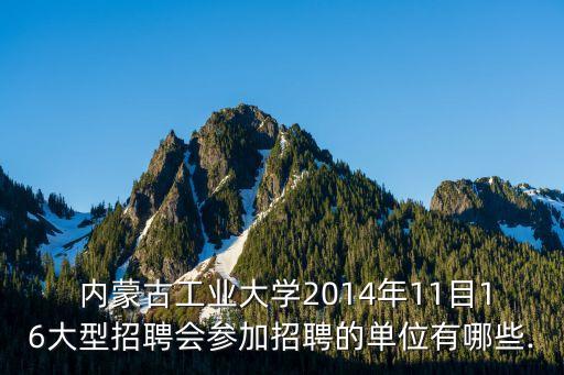  內(nèi)蒙古工業(yè)大學(xué)2014年11目16大型招聘會參加招聘的單位有哪些.