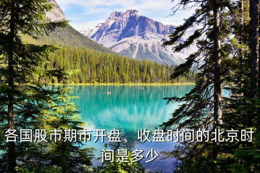 各國股市期市開盤、收盤時間的北京時間是多少