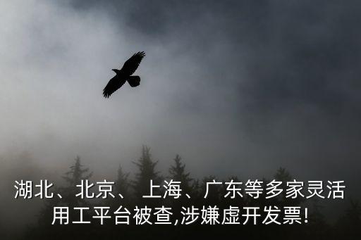 湖北、北京、 上海、廣東等多家靈活用工平臺(tái)被查,涉嫌虛開發(fā)票!