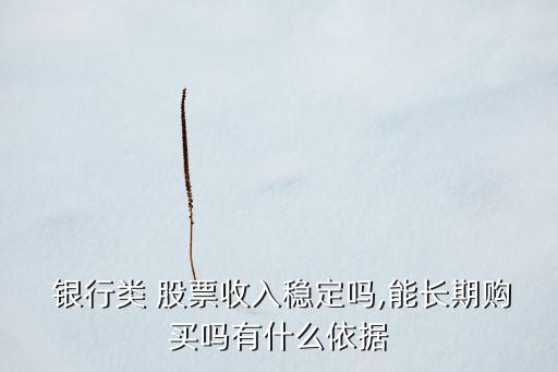  銀行類 股票收入穩(wěn)定嗎,能長(zhǎng)期購(gòu)買嗎有什么依據(jù)