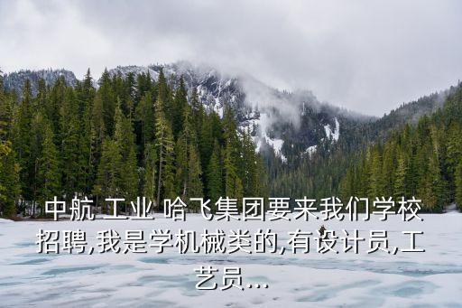  中航 工業(yè) 哈飛集團(tuán)要來我們學(xué)校招聘,我是學(xué)機械類的,有設(shè)計員,工藝員...