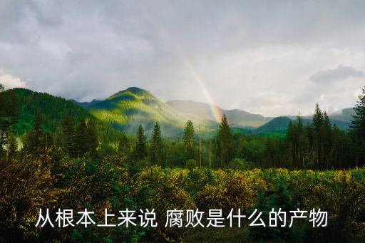 從根本上來(lái)說(shuō) 腐敗是什么的產(chǎn)物