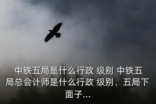  中鐵五局是什么行政 級別 中鐵五局總會計師是什么行政 級別、五局下面子...