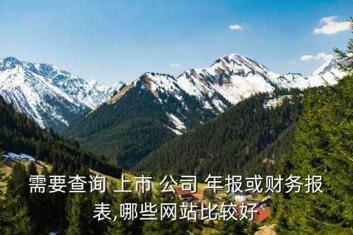 需要查詢 上市 公司 年報或財務報表,哪些網站比較好