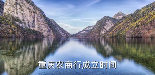 重慶農商行成立時間