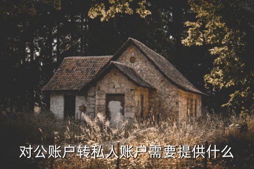對公賬戶轉(zhuǎn)私人賬戶需要提供什么