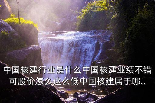 中國核建行業(yè)是什么中國核建業(yè)績(jī)不錯(cuò)可股價(jià)怎么這么低中國核建屬于哪...