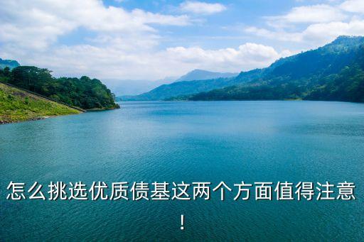 怎么挑選優(yōu)質債基這兩個方面值得注意!