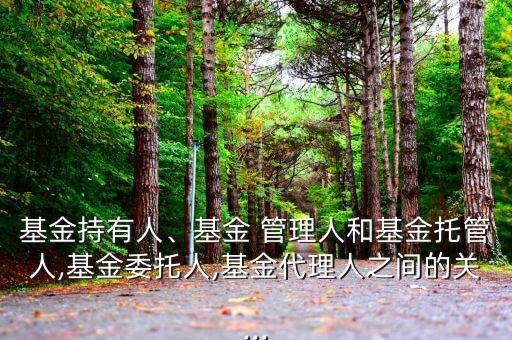 基金持有人、基金 管理人和基金托管人,基金委托人,基金代理人之間的關(guān)...