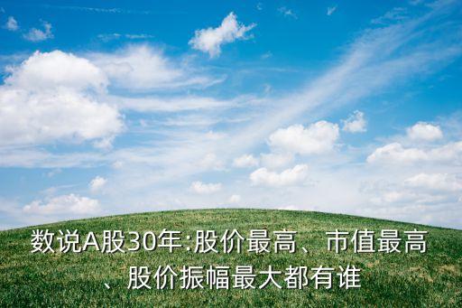 數(shù)說A股30年:股價最高、市值最高、股價振幅最大都有誰