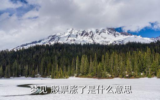 夢(mèng)見(jiàn)自己的股票大漲了好嗎