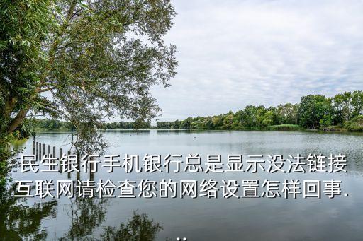  民生銀行手機銀行總是顯示沒法鏈接互聯(lián)網請檢查您的網絡設置怎樣回事...
