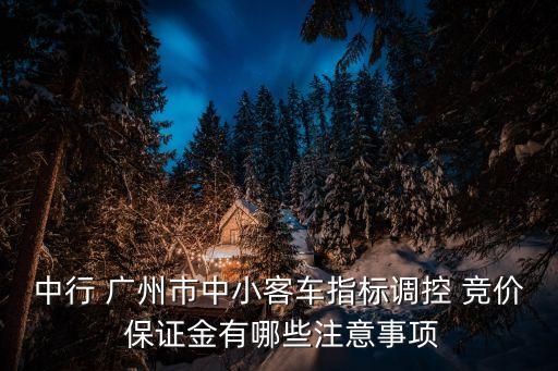 中行 廣州市中小客車指標調(diào)控 競價 保證金有哪些注意事項