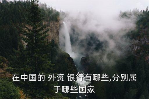 在中國(guó)的 外資 銀行有哪些,分別屬于哪些國(guó)家