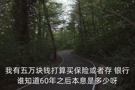 我有五萬(wàn)塊錢(qián)打算買(mǎi)保險(xiǎn)或者存 銀行誰(shuí)知道60年之后本息是多少呀