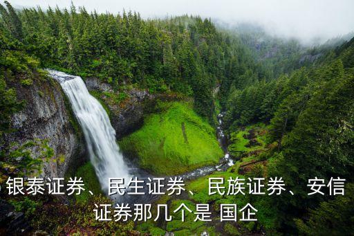 銀泰證券、民生證券、民族證券、安信證券那幾個是 國企