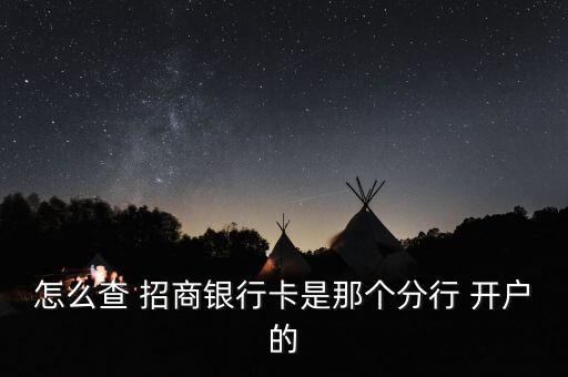 怎么查 招商銀行卡是那個(gè)分行 開(kāi)戶(hù)的