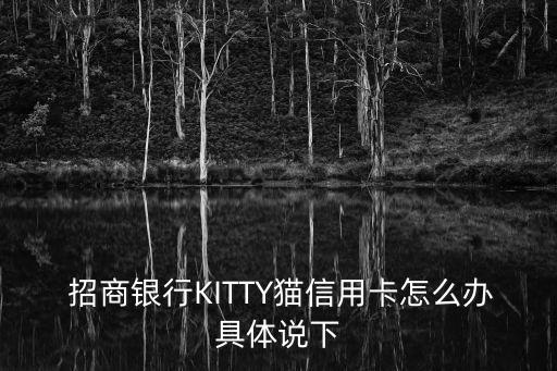  招商銀行KITTY貓信用卡怎么辦具體說(shuō)下